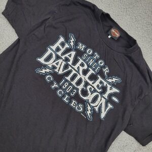 Harley‎ Davidson T-Shirt Medium Black Daytona Beach Florida Mens Motorcycle